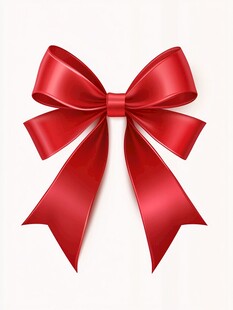 红色精美蝴蝶结装饰图案