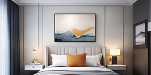 现代简约风卧室床头一角