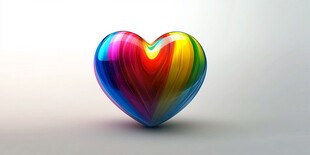 彩色爱心3D图像展示