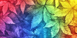 梦幻多彩枫叶背景图案