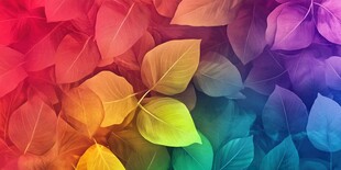 多彩梦幻树叶背景图