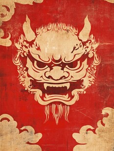 中式古风神兽威严图腾