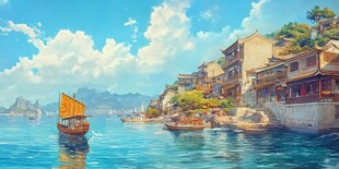 古村江畔 悠然水上风光