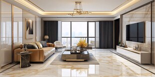 现代轻奢风客厅室内设计