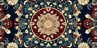 复古华丽民族风花纹图案