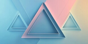 立体渐变三角几何背景图