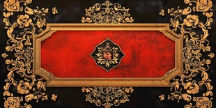 复古华丽红金装饰边框