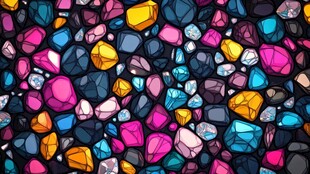 缤纷多彩宝石图案背景