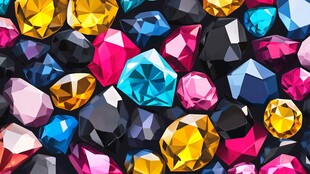 五彩斑斓宝石图案背景