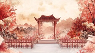 中式浪漫古风婚礼场景
