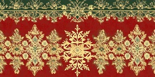 中式古典红金花纹图案