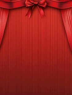 红色幕布配精美蝴蝶结