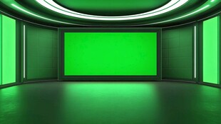 绿幕演播室空间场景