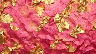 粉色金箔纹理背景图