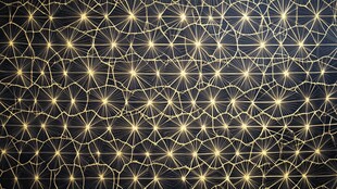 金色星芒几何线条背景图