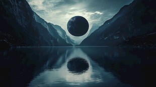 梦幻山水间的悬浮星球