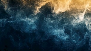 梦幻蓝黄交织烟雾纹理