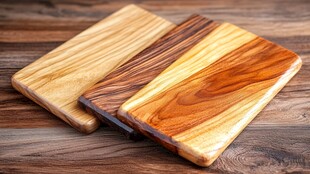 三块精美木质砧板展示