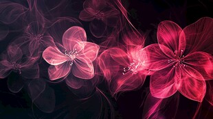 梦幻粉色花朵抽象背景图