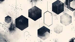 几何六边形抽象艺术背景图