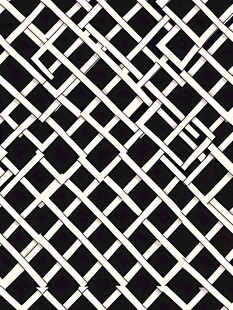 黑白几何交错网格图案