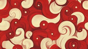 红白色动感漩涡图案背景