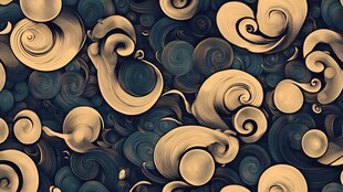 复古风漩涡图案背景纹理