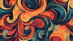绚丽动感抽象流体艺术图案