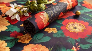 复古花卉图案桌布