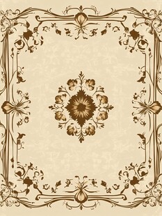 复古花纹方形装饰图案