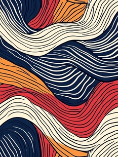 动感线条抽象几何波浪图案