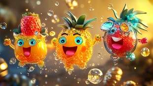 欢乐水果卡通形象欢乐游