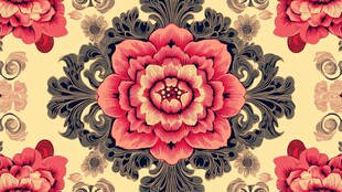 复古花卉精美无缝图案