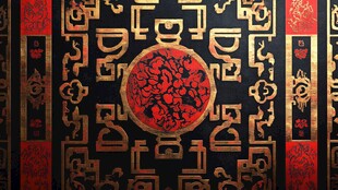 中式传统花纹精美装饰画