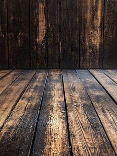 复古木质墙面与地板纹理