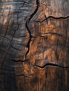 古老木纹的自然裂纹之美