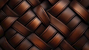 棕色编织皮革纹理图案