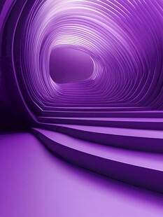 梦幻紫色螺旋阶梯隧道