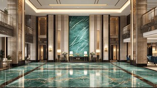 豪华大气的酒店大堂空间