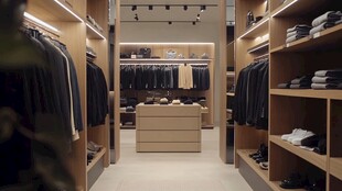 时尚男装店内部陈列