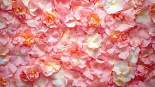 浪漫粉色花瓣背景画面