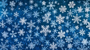 蓝色雪花背景图案设计