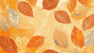 秋季树叶纹理背景图案