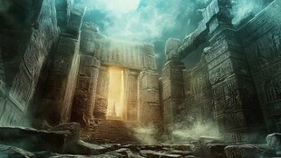 神秘古遗迹中的光明入口