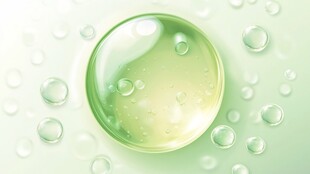 晶莹绿液滴 清新视觉盛宴