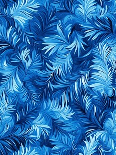 蓝色羽毛图案背景纹理