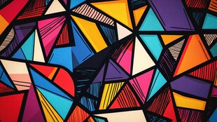 几何彩色抽象图案背景