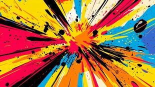 绚丽色彩爆炸艺术背景图