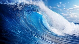 汹涌海浪 展现海洋磅礴力量