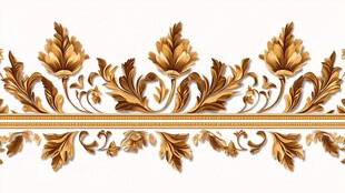 金色奢华欧式古典花纹饰边